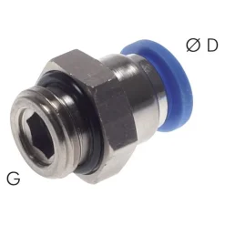 Gerader Steckanschluss G 1/4"-10mm, IQS-Standard