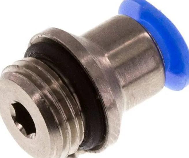 Gerader Steckanschluss G 1/8"-4mm, Mini m. Innensechskt.