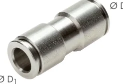 Gerader Steckanschluss 8mm-6mm, IQS-Edelstahl