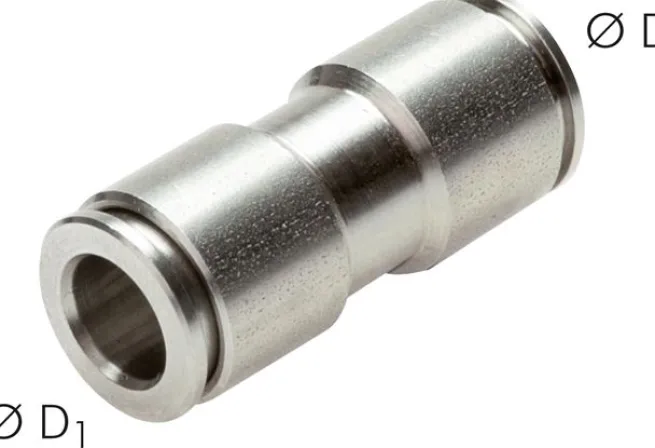 Gerader Steckanschluss 8mm-6mm, IQS-Edelstahl