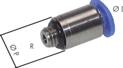 Gerader Steckanschluss M 6-6mm, Mini m. Innensechskt