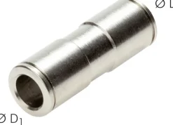 Gerader Steckanschluss 8mm-8mm, IQS-MSV (Hochtemperatur), Dichtung FKM