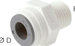 Gerader Steckanschluss NPT 1/4"-1/4" (6,35 mm), IQS-LE (EPDM-Dichtung)
