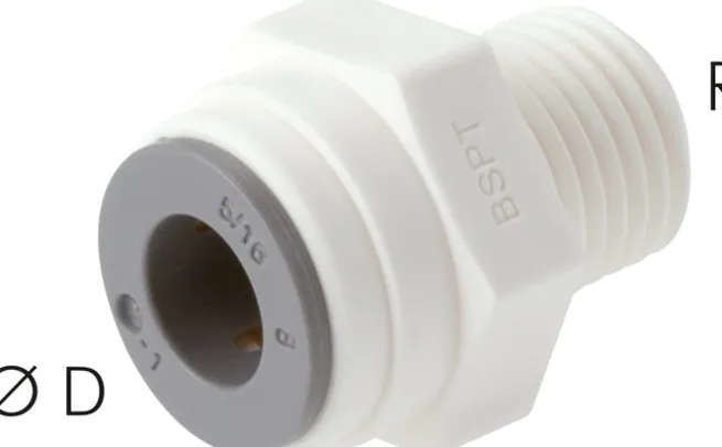 Gerader Steckanschluss NPT 1/4"-1/4" (6,35 mm), IQS-LE (EPDM-Dichtung)