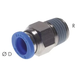 Gerader Steckanschluss R 1/8"-6mm, IQS-Standard