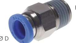 Gerader Steckanschluss R 3/8"-8mm, IQS-Standard
