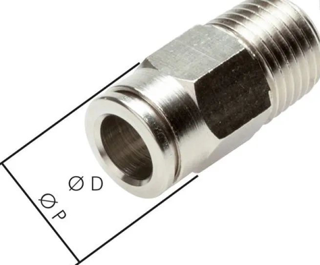 Gerader Steckanschluss R 1/8"-4mm, IQS-MSV (Standard)