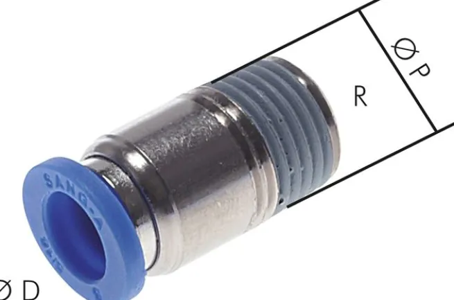 Gerader Steckanschluss R 1/4"-10mm, IQS-Standard m. Innens