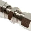 Gerade Schneidringverschraubung 6 LL (M10x1), Messing vernickelt