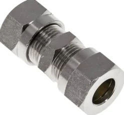 Gerade Schneidringverschraubung 12 L (M18x1,5), Messing vernickelt