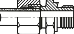 Gerade Schneidringverschr. G 1/2"-12 L (M18x1,5), Stahl verzinkt