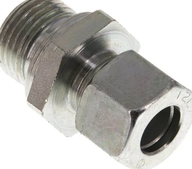 Gerade Schneidringverschr. G 1/2"-12 L (M18x1,5), Stahl verzinkt