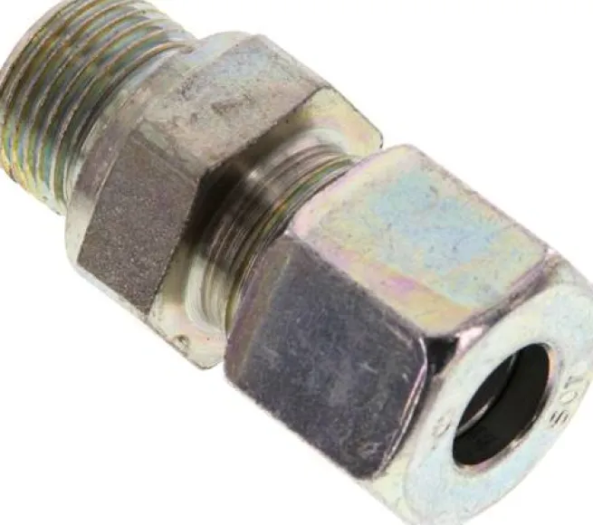 Gerade Schneidringverschr. G 3/8"-10 S (M18x1,5), Stahl verzinkt