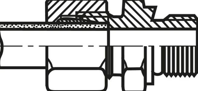 Gerade Schneidringverschr. G 1/4"-10 L (M16x1,5), Stahl verzinkt