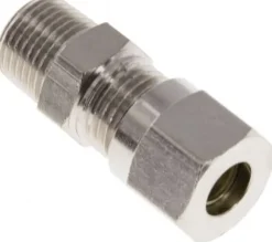 Gerade Schneidringverschr. 6 LL (M10x1)-R 1/8", Messing vernickelt