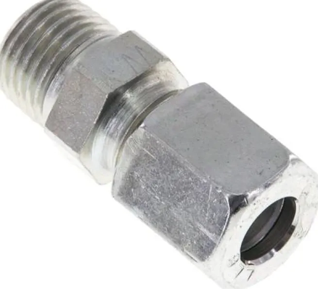 Gerade Schneidringverschr. M 10x1 (konisch)-6 LL (M10x1), Stahl verzinkt