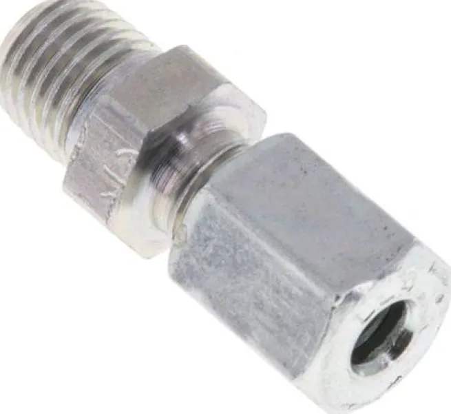 Gerade Schneidringverschr. M 8x1 (konisch)-4 LL (M8x1), Stahl verzinkt