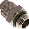 Gerade Verschraubung G 1/4"-8x6mm, Messing vernickelt, Dichtung FKM