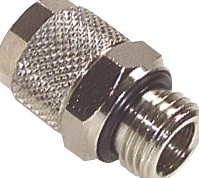 Gerade Verschraubung G 1/4"-8x6mm, Messing vernickelt