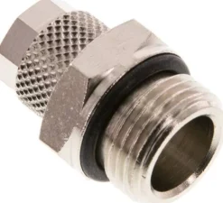 Gerade Verschraubung G 3/8"-8x6mm, Messing vernickelt