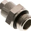 Gerade Verschraubung G 1/4"-6x4mm, Messing vernickelt