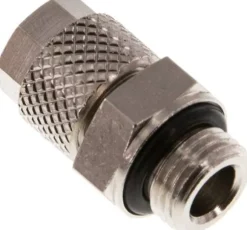 Gerade Verschraubung G 1/8"-6x4mm, Messing vernickelt