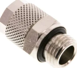 Gerade Verschraubung G 1/4"-10x8mm, Messing vernickelt
