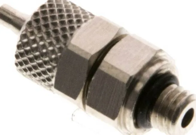 Gerade Verschraubung M 5-4x2mm, Messing vernickelt