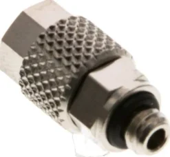 Gerade Verschraubung M 5-6x4mm, Messing vernickelt