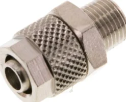 Gerade Verschraubung R 1/8"-8x6mm, Messing vernickelt