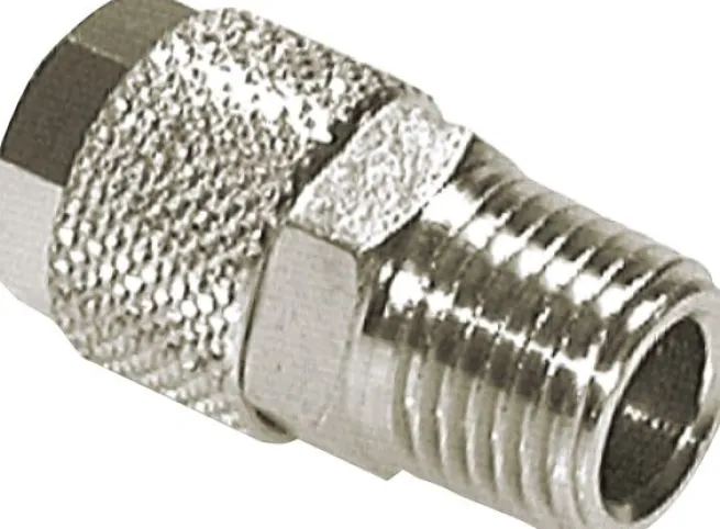 Gerade Verschraubung R 1/8"-6x4mm, Messing vernickelt
