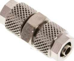 Gerade Verschraubung 6x4mm-6x4mm, Messing vernickelt