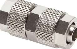 Gerade Verschraubung 10x8mm-10x8mm, Messing vernickelt