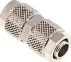 Gerade Verschraubung 10x8mm-10x8mm, Messing vernickelt