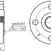 Gewindeflansch DN40-PN16 (DIN), Rp 1-1/2", DIN 2566, Stahl verzinkt