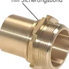 Gewindetülle, EN14420-5 G 2"-50 (2")mm, Messing
