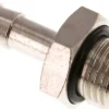 Gewindetülle mit O-Ring G 1/4"-6 (1/4")mm, Messing vernickelt