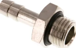 Gewindetülle mit O-Ring G 1/4"-6 (1/4")mm, Messing vernickelt