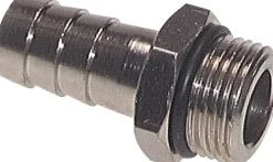 Gewindetülle mit O-Ring G 1/4"-12mm, Messing vernickelt