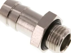 Gewindetülle mit O-Ring G 1/4"-12mm, Messing vernickelt