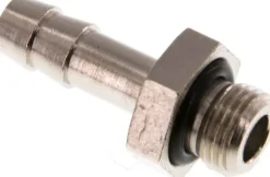 Gewindetülle mit O-Ring G 1/8"-6 (1/4")mm, Messing vernickelt
