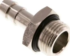 Gewindetülle mit O-Ring G 3/8"-8 (5/16")mm, Messing vernickelt