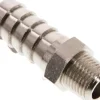 Gewindetülle R 1/8"-10mm, Messing vernickelt