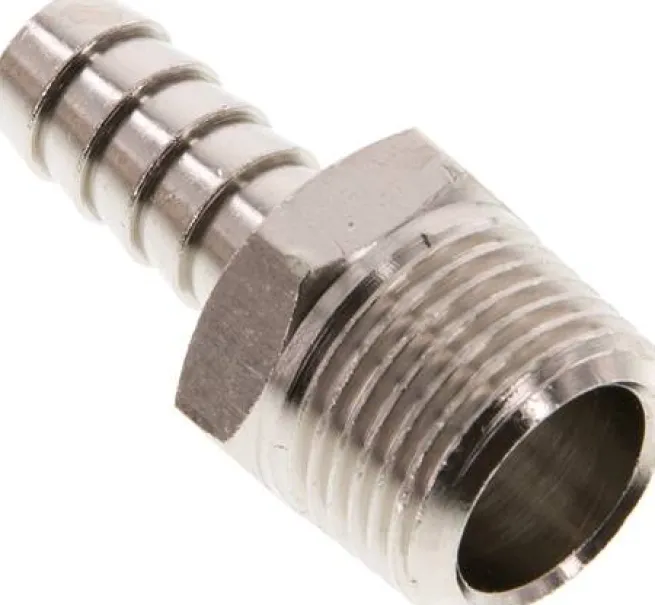 Gewindetülle R 3/8"-9 (3/8")mm, Messing vernickelt