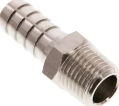 Gewindetülle R 1/4"-10mm, Messing vernickelt