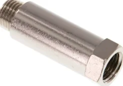 Gewindeverlängerung G 1/4"-43mm, Messing vernickelt