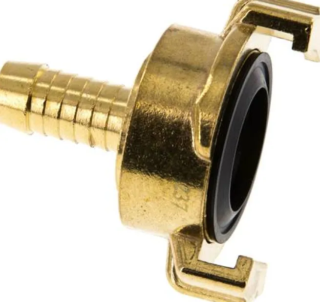 GK-Schlauchkupplung,13 (1/2")mm Schlauch, Messing gekuppelt nicht drehbar, 25 bar