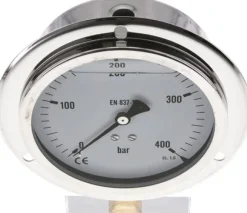 Glycerin-Einbaumanometer,Frontring, 100mm, 0 - 400 bar -Eco-Line