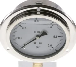 Glycerin-Einbaumanometer,Frontring, 100mm, 0 - 0,6 bar -Eco-Line