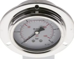 Glycerin-Einbaumanometer,Frontring, 63mm, 0 - 10 bar -Eco-Line